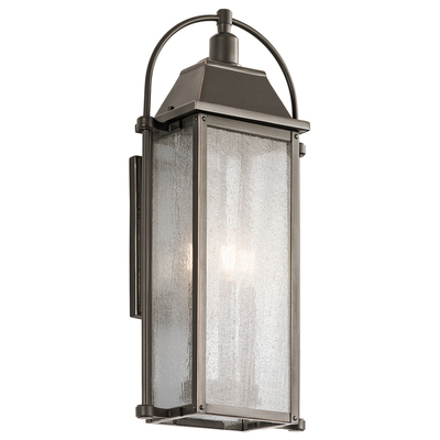 Kichler 49715OZ Harbor Row 23.25" 3 Light Outdoor Wall Light with Clear Seeded Glass in Olde Bronze®